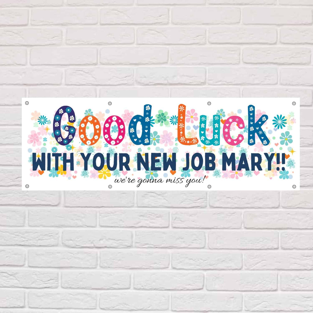 Personalised Good Luck Banner - The Sign Shed