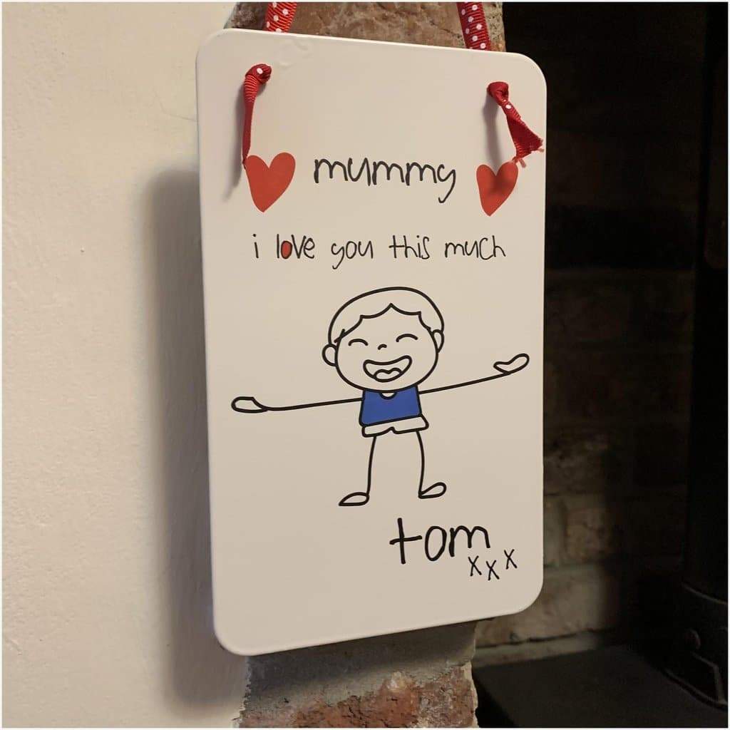 Personalised I Love You This Much Little Boy Sign - The Sign Shed