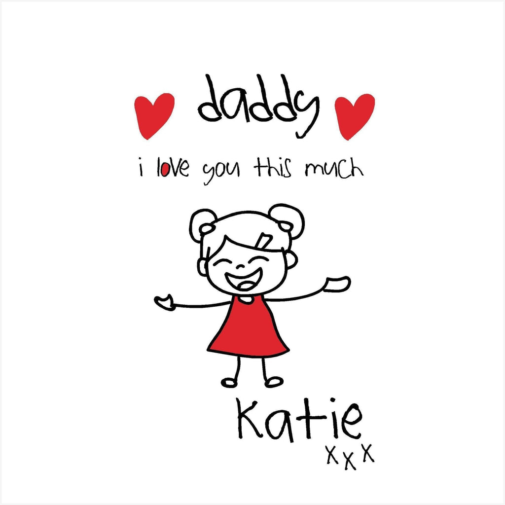 Personalised I Love You This Much Little Girl Sign - The Sign Shed