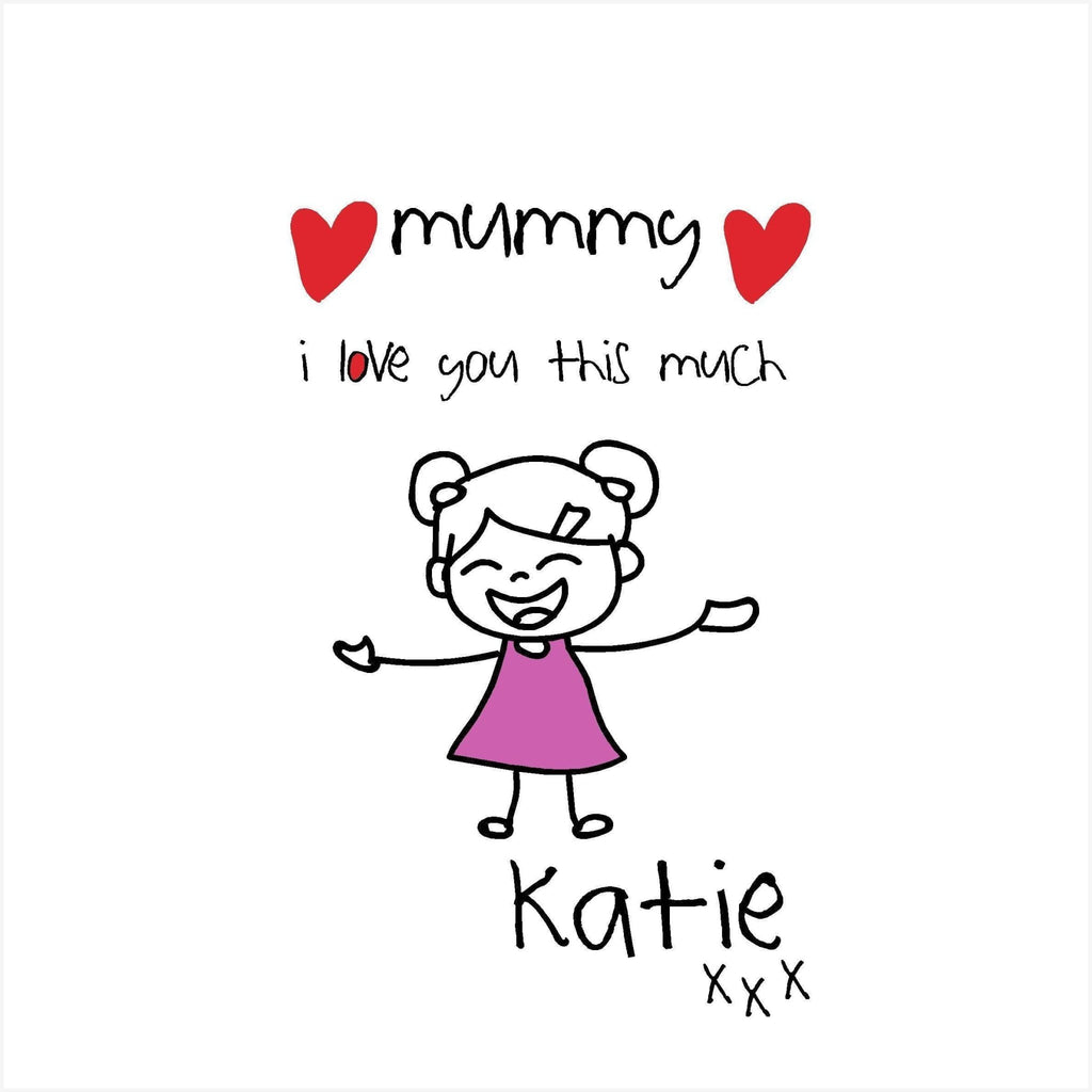 Personalised I Love You This Much Little Girl Sign - The Sign Shed