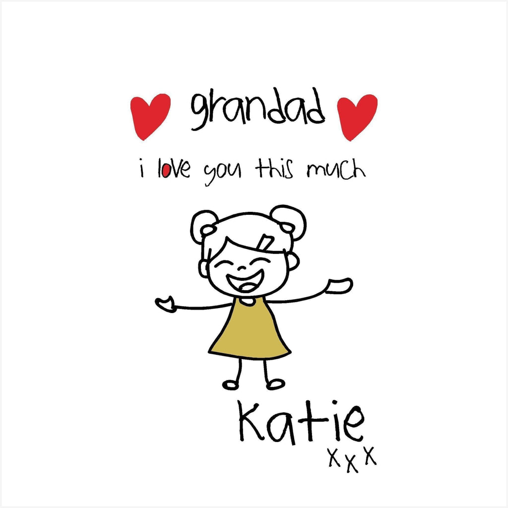 Personalised I Love You This Much Little Girl Sign - The Sign Shed