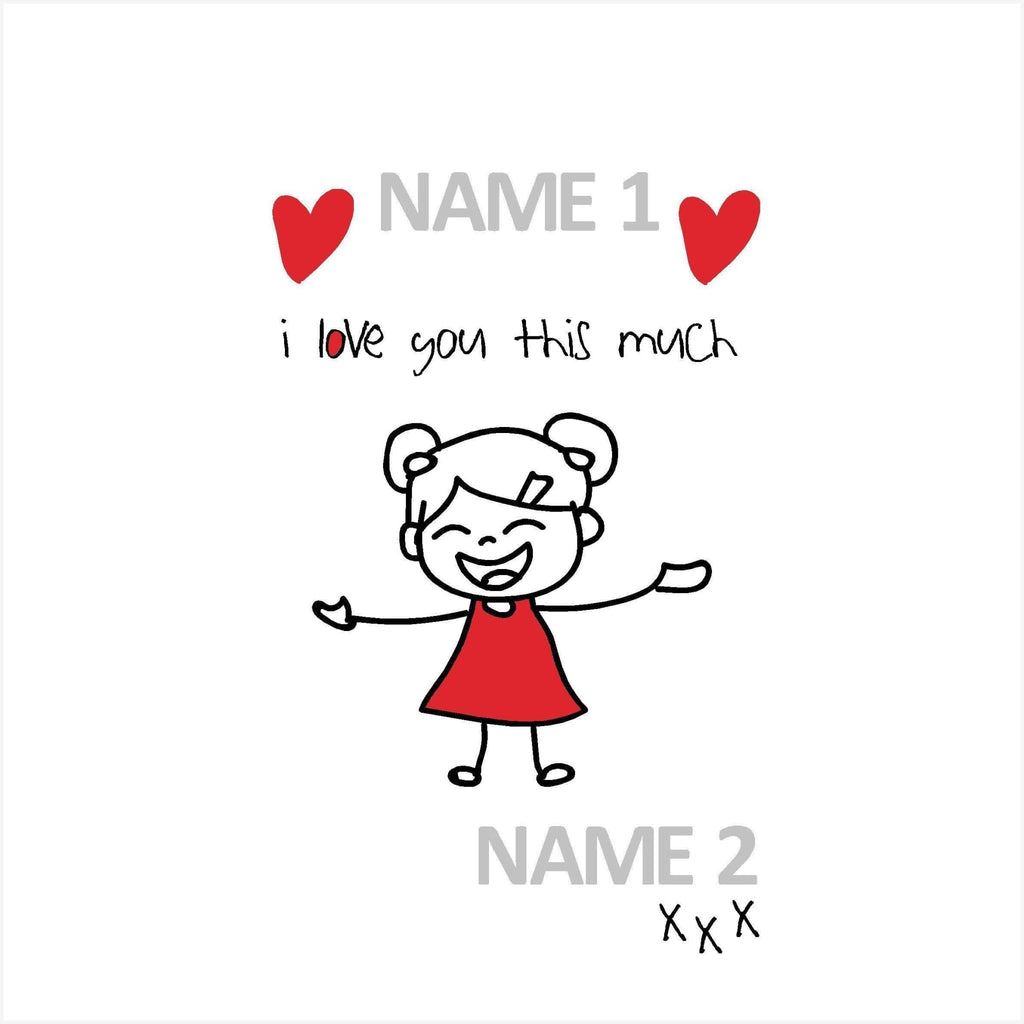 Personalised I Love You This Much Little Girl Sign - The Sign Shed