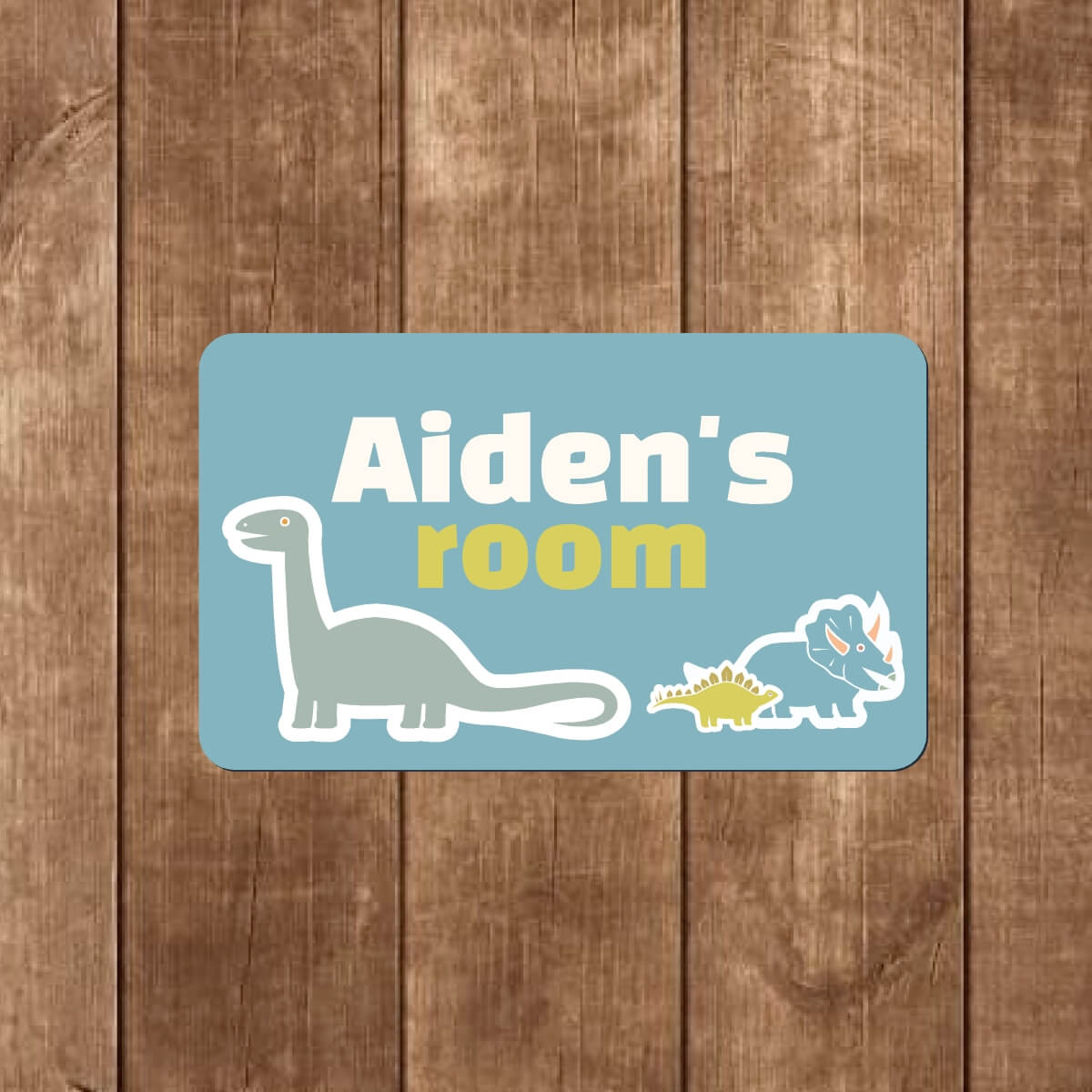 Personalised Kid's Door Sign | Dinosaurs - The Sign Shed
