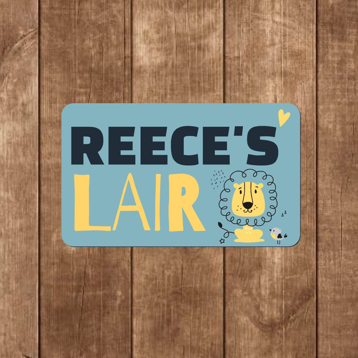 Personalised Kid's Door Sign | Lion Design - The Sign Shed