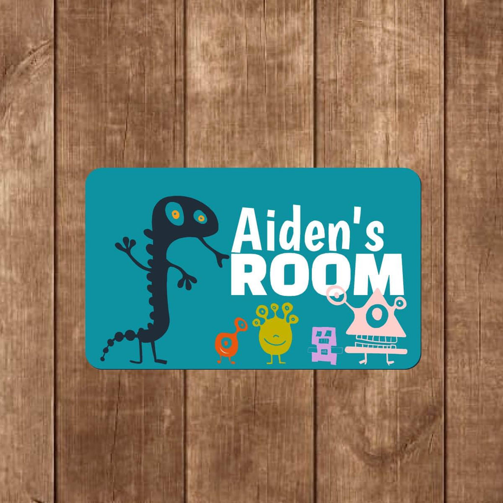 Personalised Kid's Door Sign | Monsters - The Sign Shed