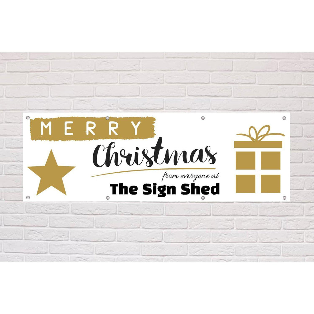 Personalised Merry Christmas From Everyone Banner - The Sign Shed
