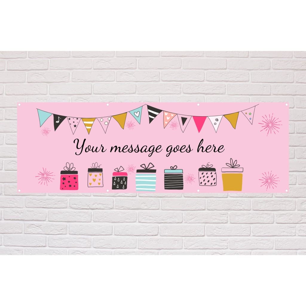 Personalised Presents Birthday banner - The Sign Shed