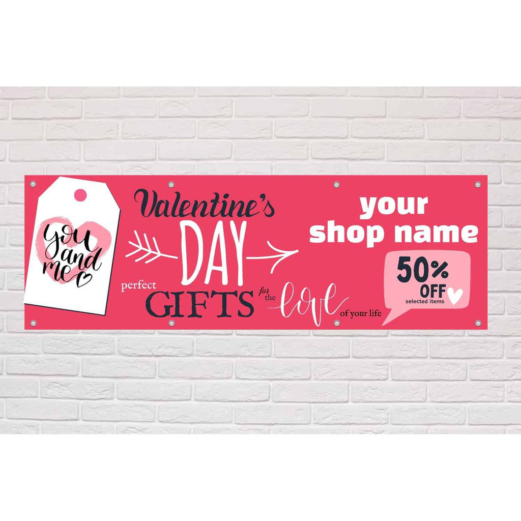 Personalised Valentine's Day Gifts Banner - The Sign Shed