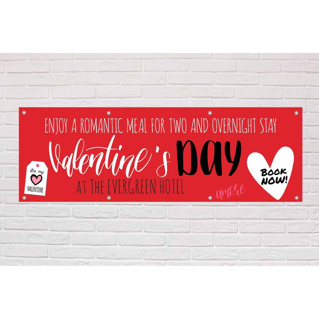 Personalised Valentine's Day Hotel Offer Banner - The Sign Shed