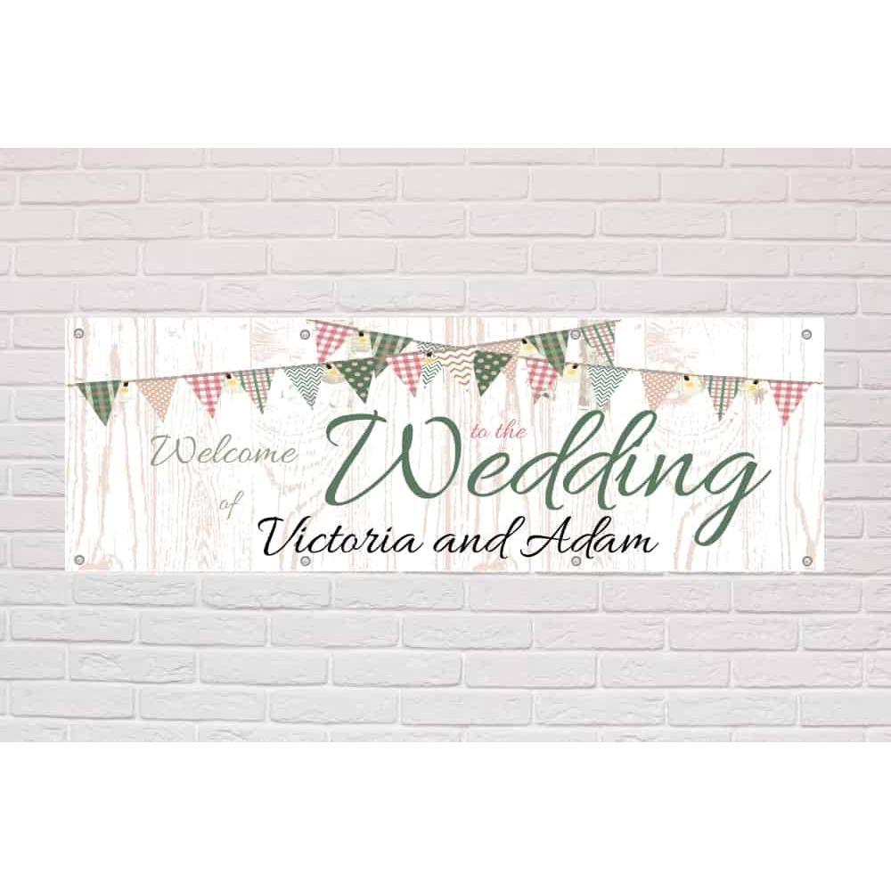 Personalised Welcome to the Wedding Banner | Bunting Theme - The Sign Shed