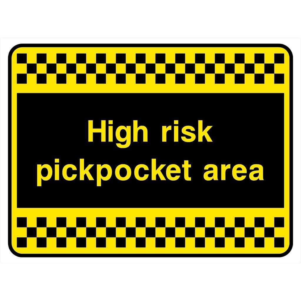 Pickpocket Area Sign - The Sign Shed