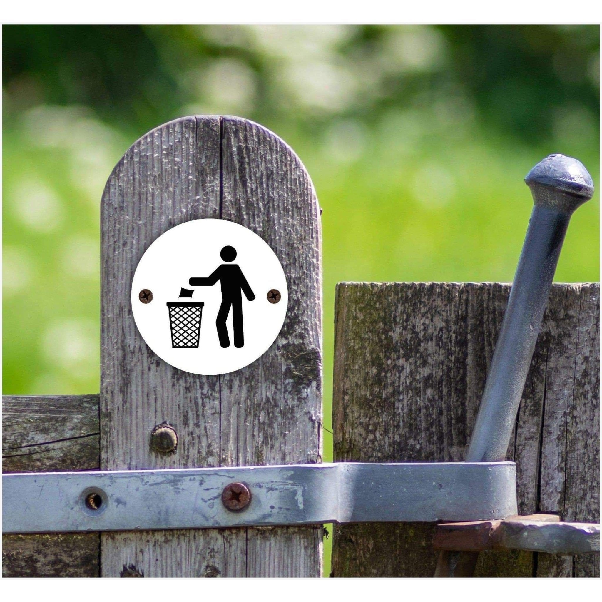 Litter Bin Waymarker Sign | Outdoor Countryside Sign