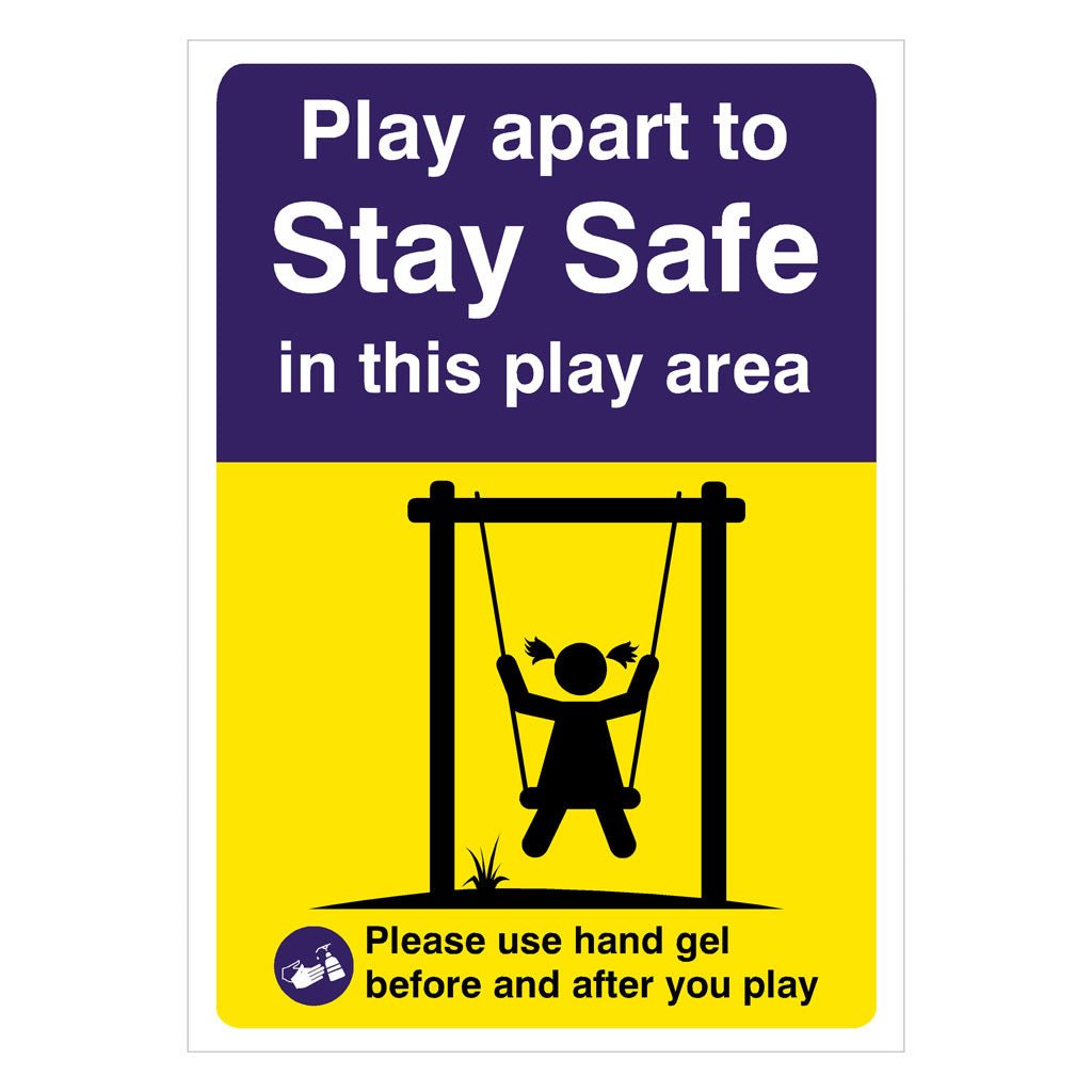 Play Area Social Distancing Hand Gel Sign - The Sign Shed