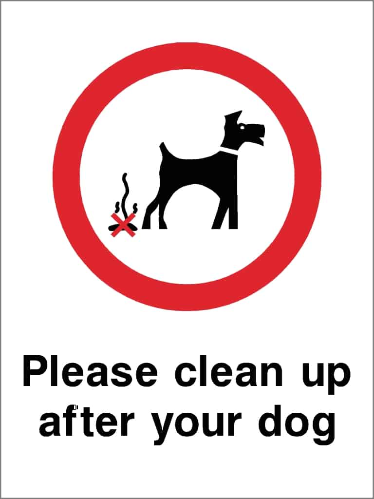 Please Clean Up After Your Dog Sign - The Sign Shed