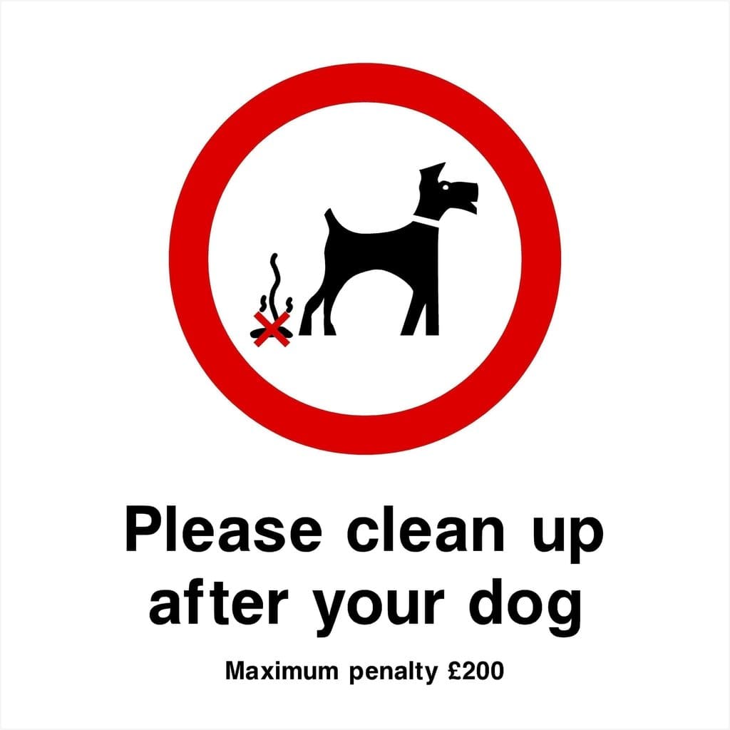 Please Clean Up After Your Dog Sign - The Sign Shed