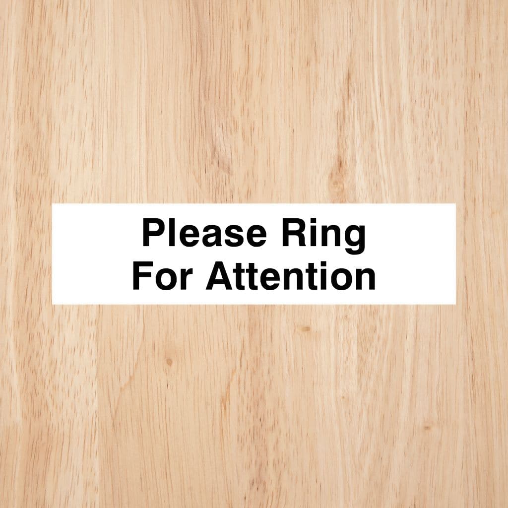 Please Ring For Attention Sign - The Sign Shed