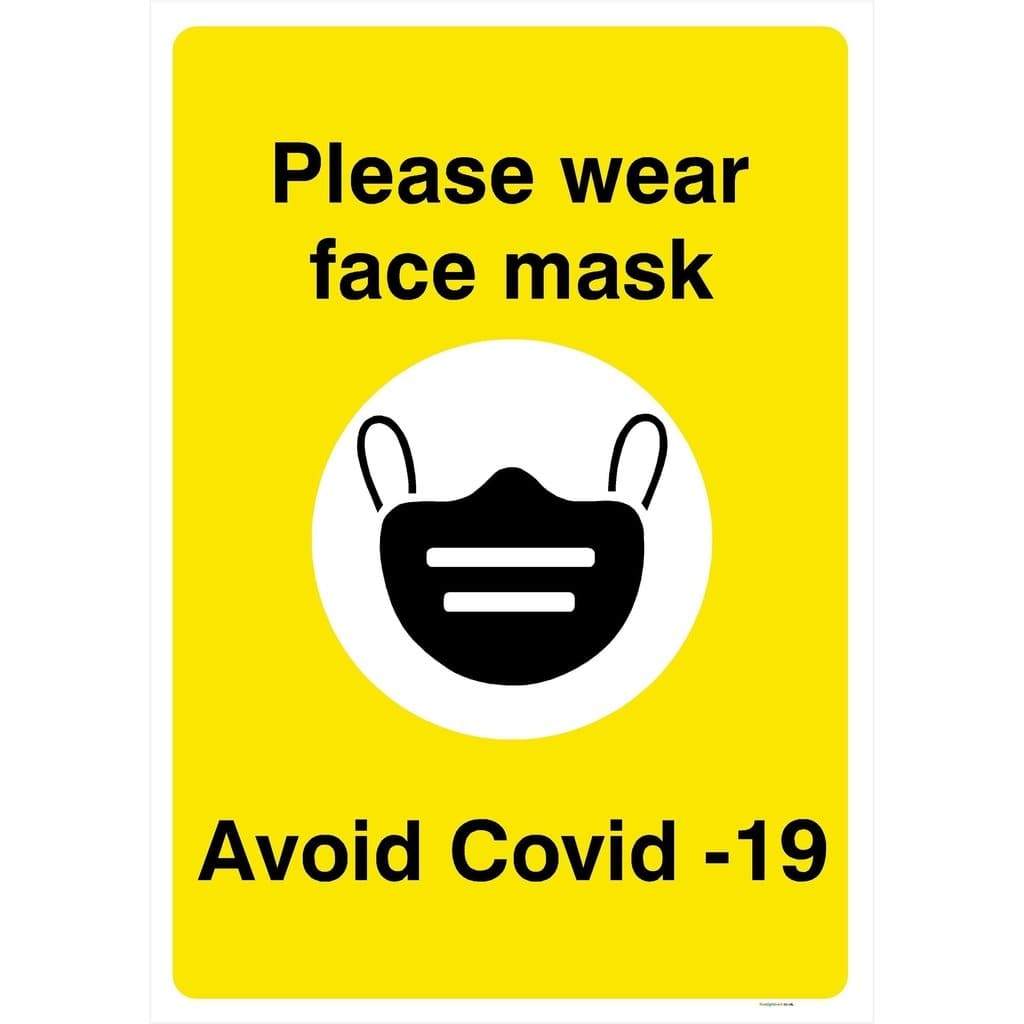 Please Wear A Face Mask Avoid Virus Sign - The Sign Shed