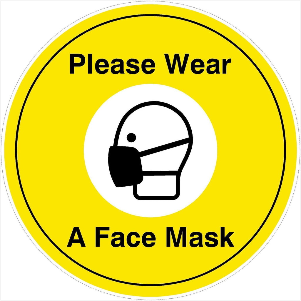 Sticker Use Mask Please Wear A Face Mask Floor Sticker