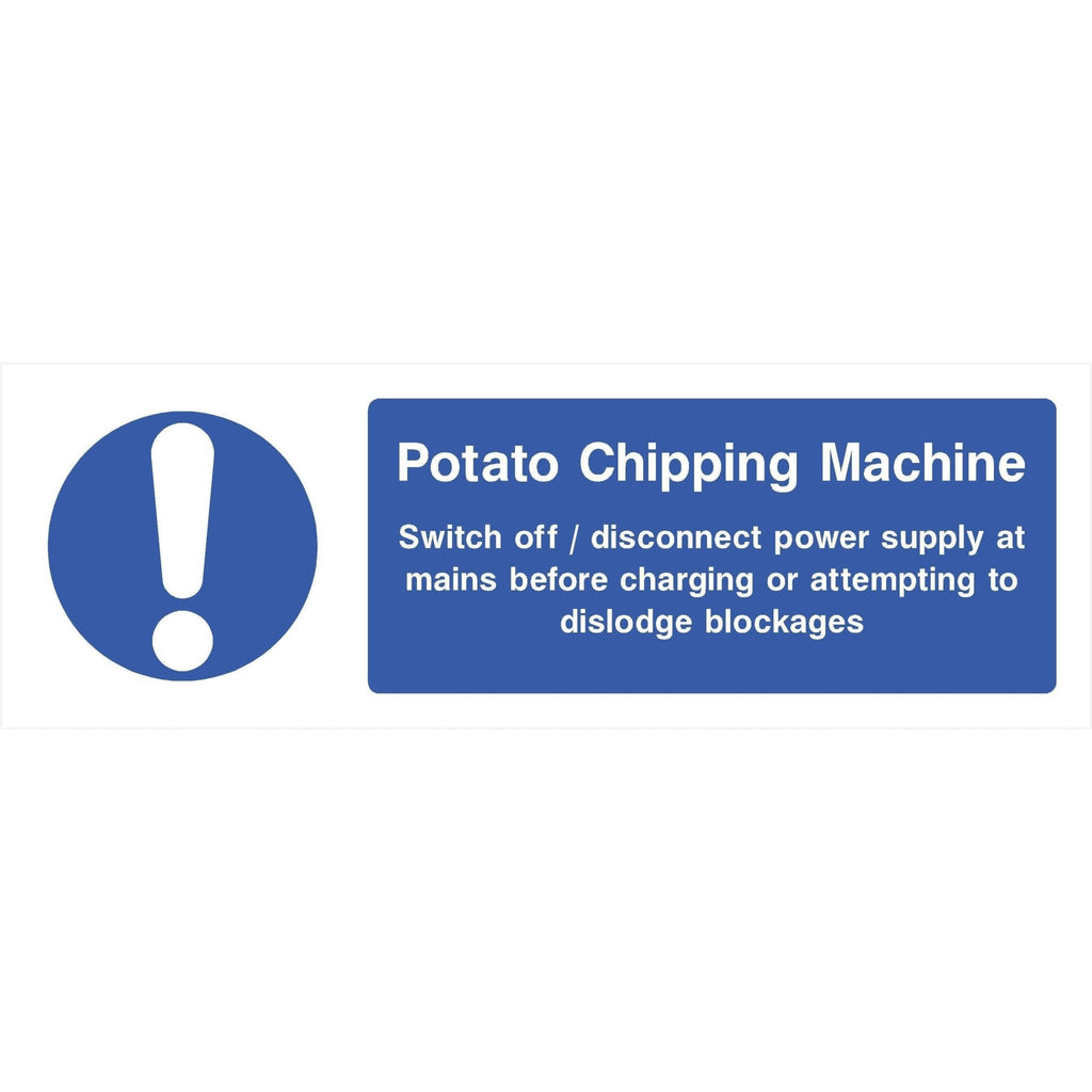 Potato Chipping Machine Sign - The Sign Shed