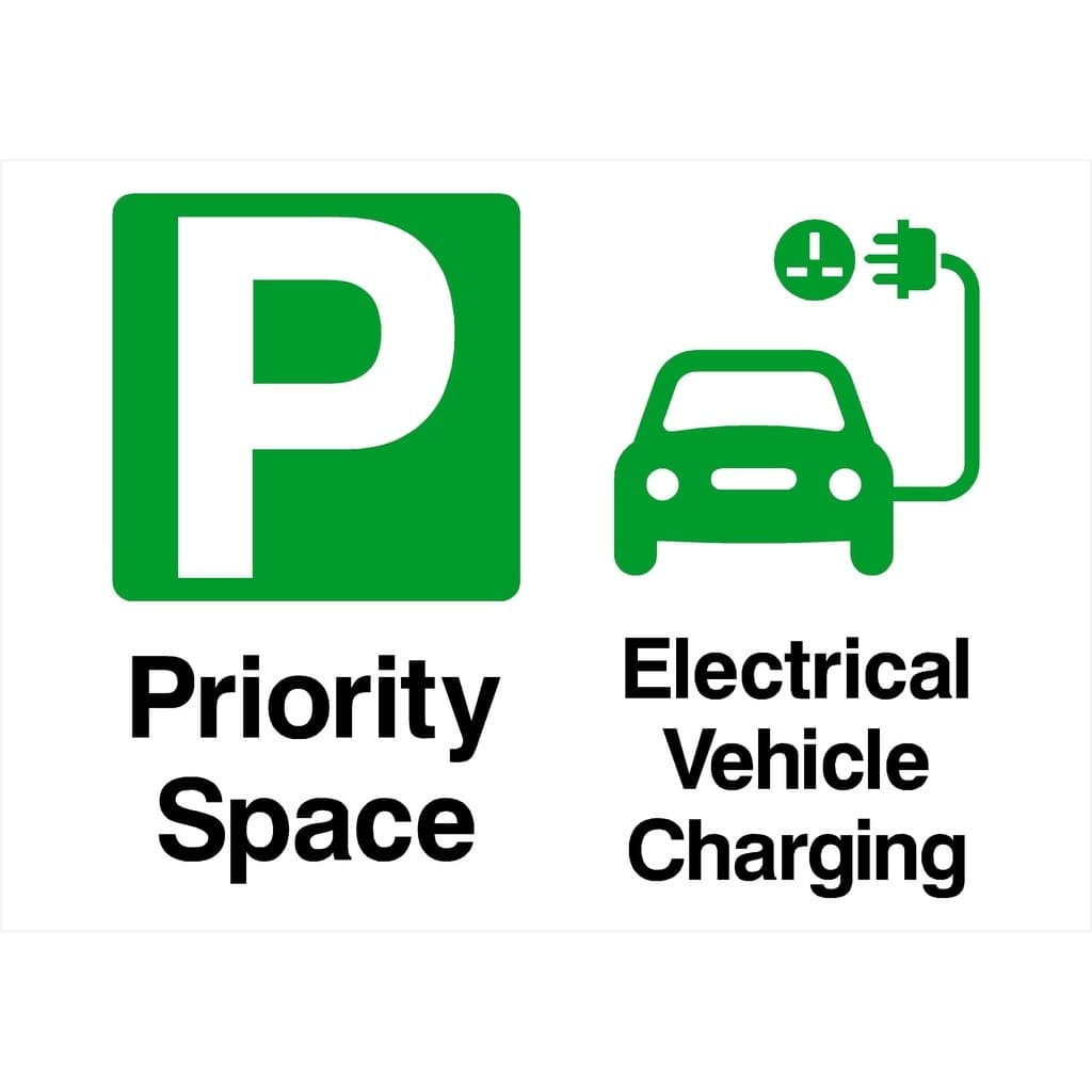 Priority Space Electrical Vehicle Charging Sign - The Sign Shed