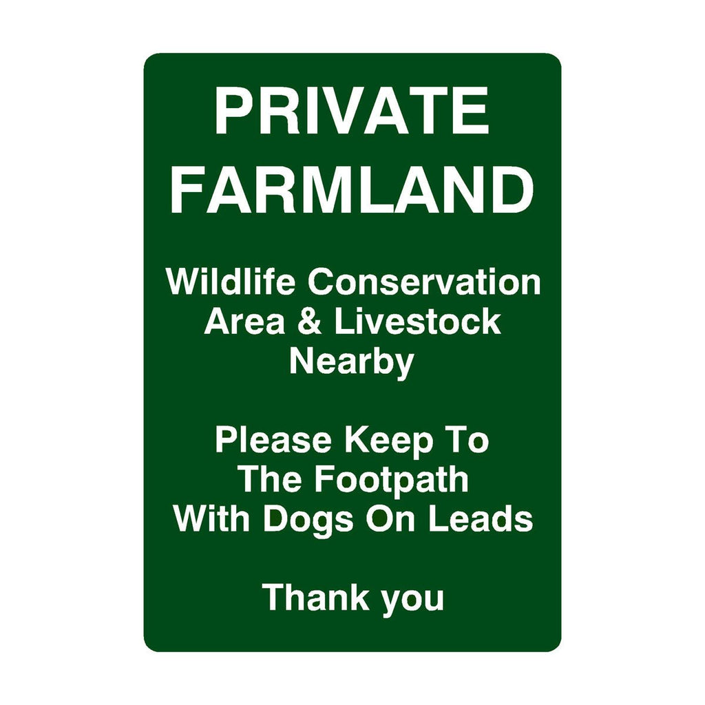 Private Farmland Sign Portrait - The Sign Shed