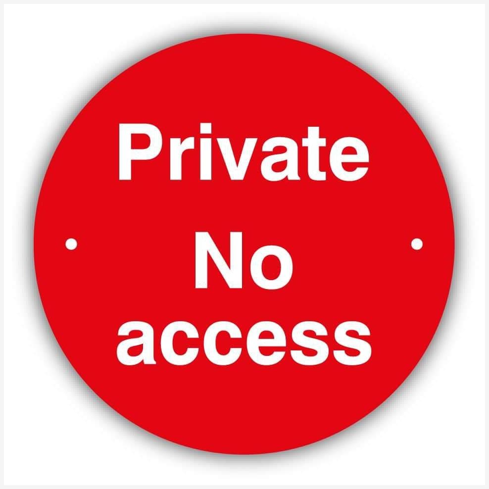 Private No Access Red Waymarker sign - The Sign Shed