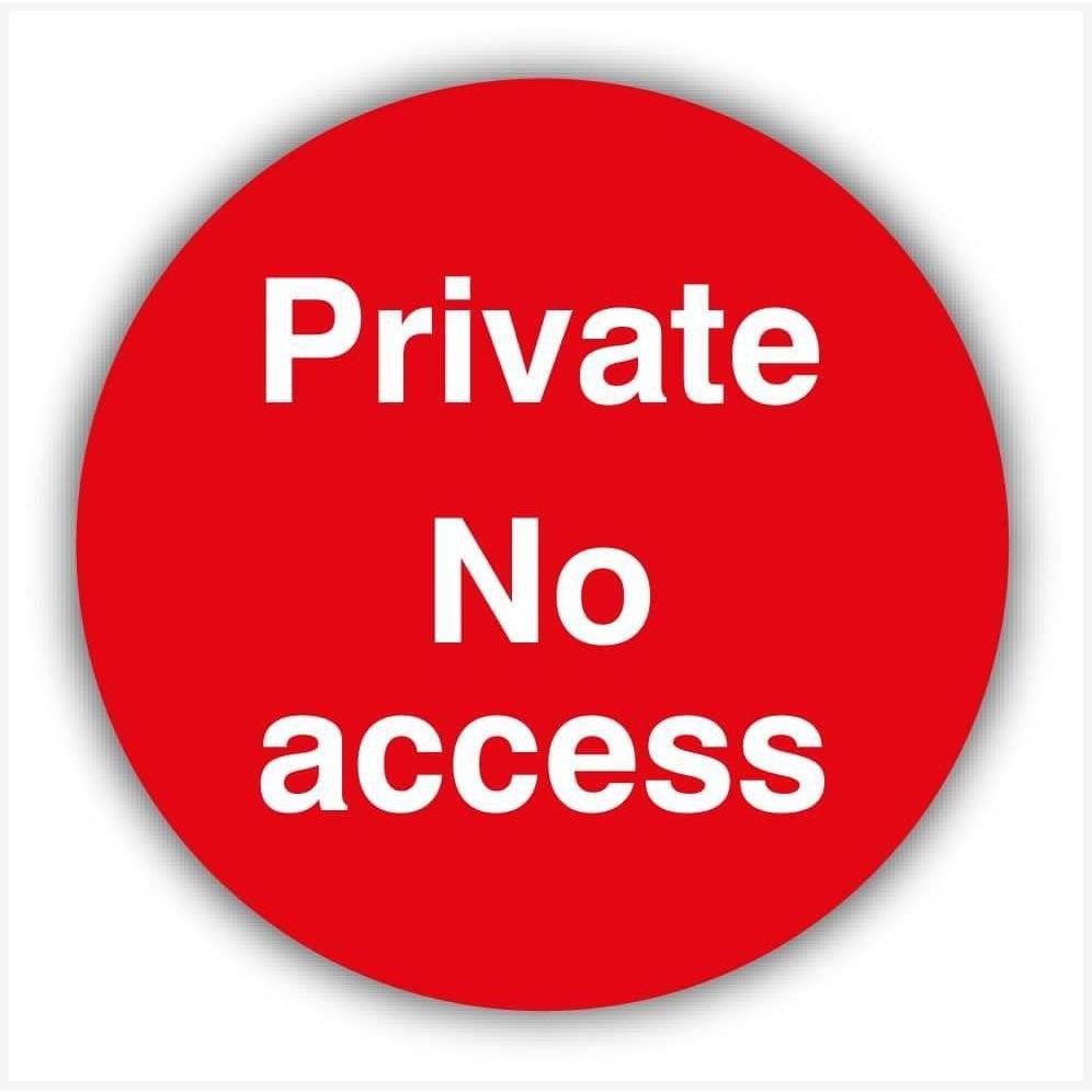 Private No Access Red Waymarker sign - The Sign Shed
