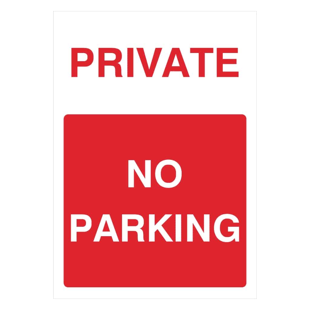 Private No Parking Portrait Sign - The Sign Shed