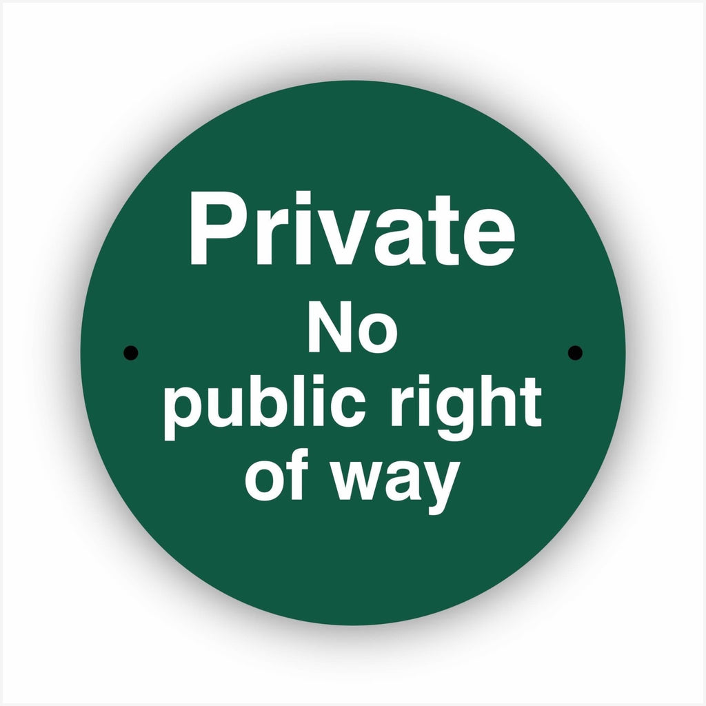 Private No Public Right of Way Waymarker sign - The Sign Shed