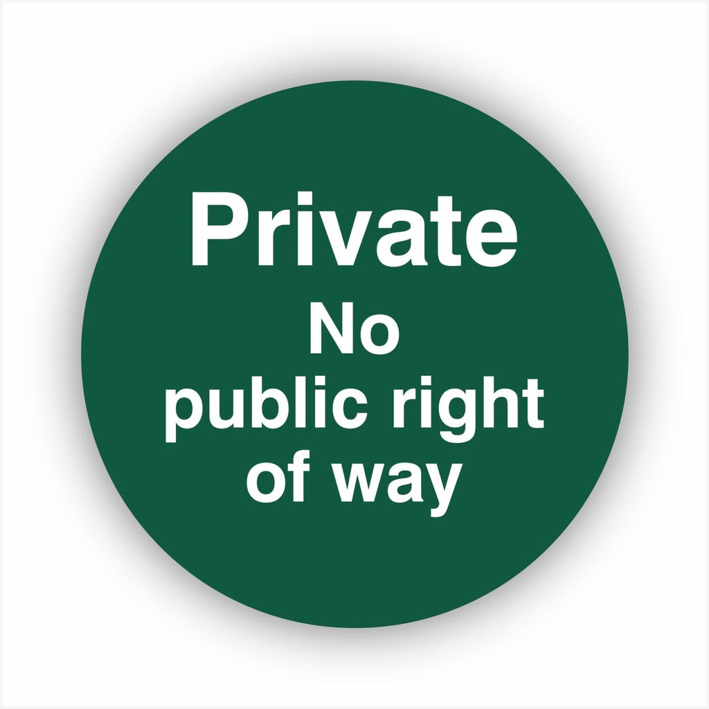 Private No Public Right of Way Waymarker sign - The Sign Shed