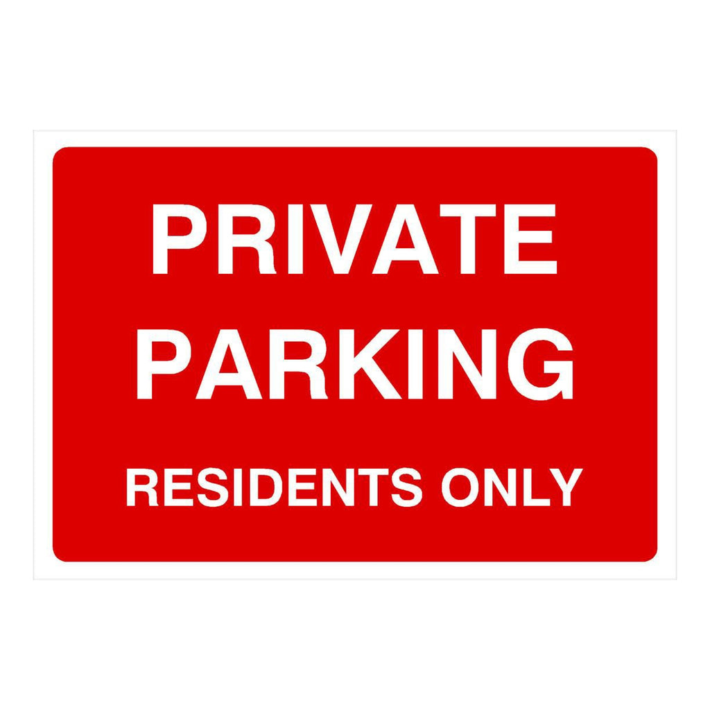 Private Parking Residents Only Sign - The Sign Shed