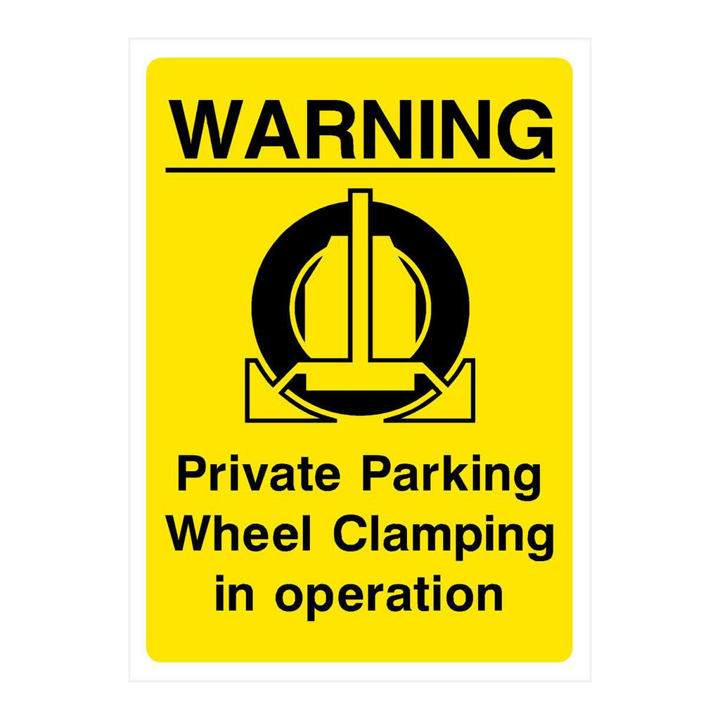 Private Parking Wheel Clamping Sign - The Sign Shed