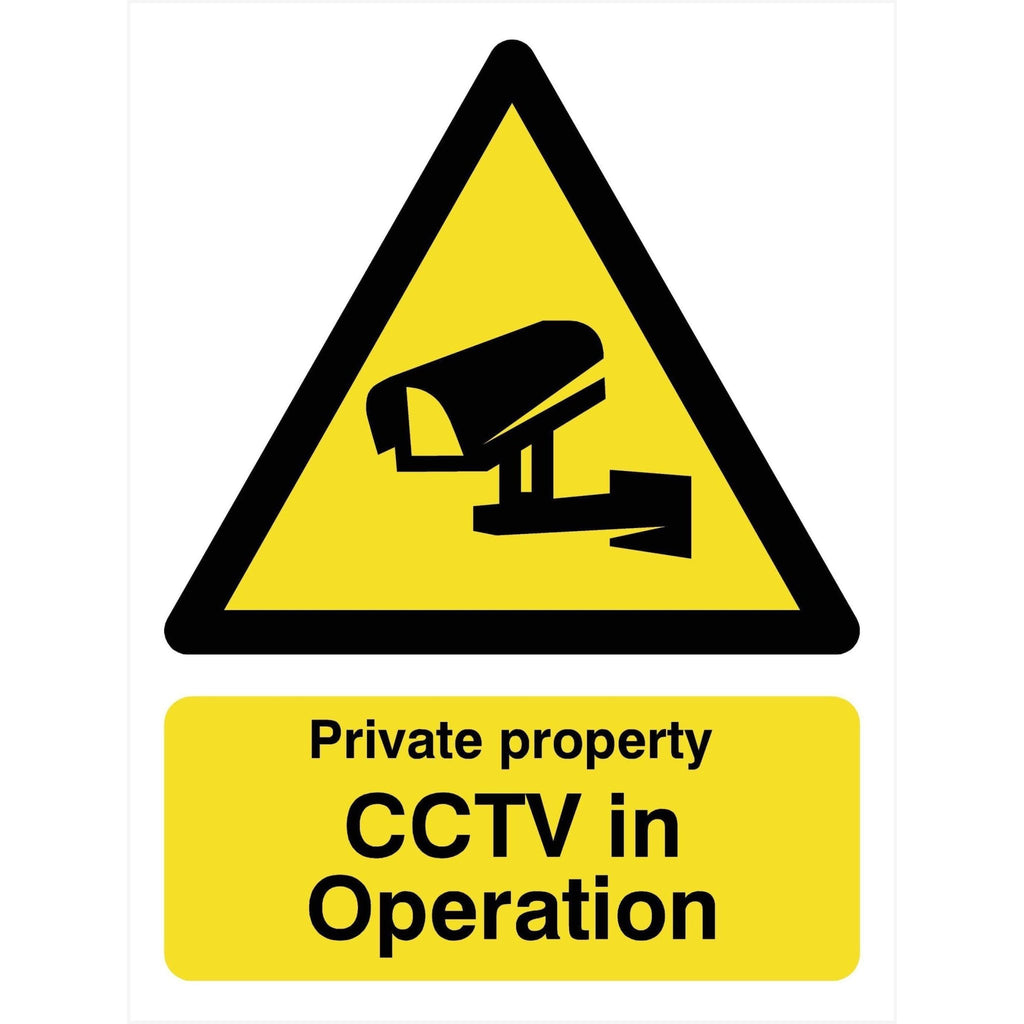 Private Property CCTV In Operation Sign - The Sign Shed