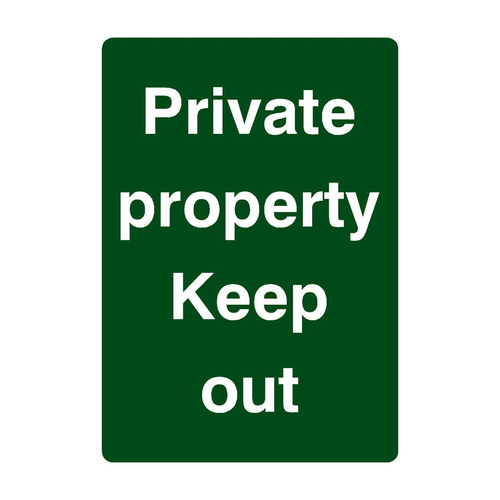 Private Property Keep Out Sign Portrait - The Sign Shed