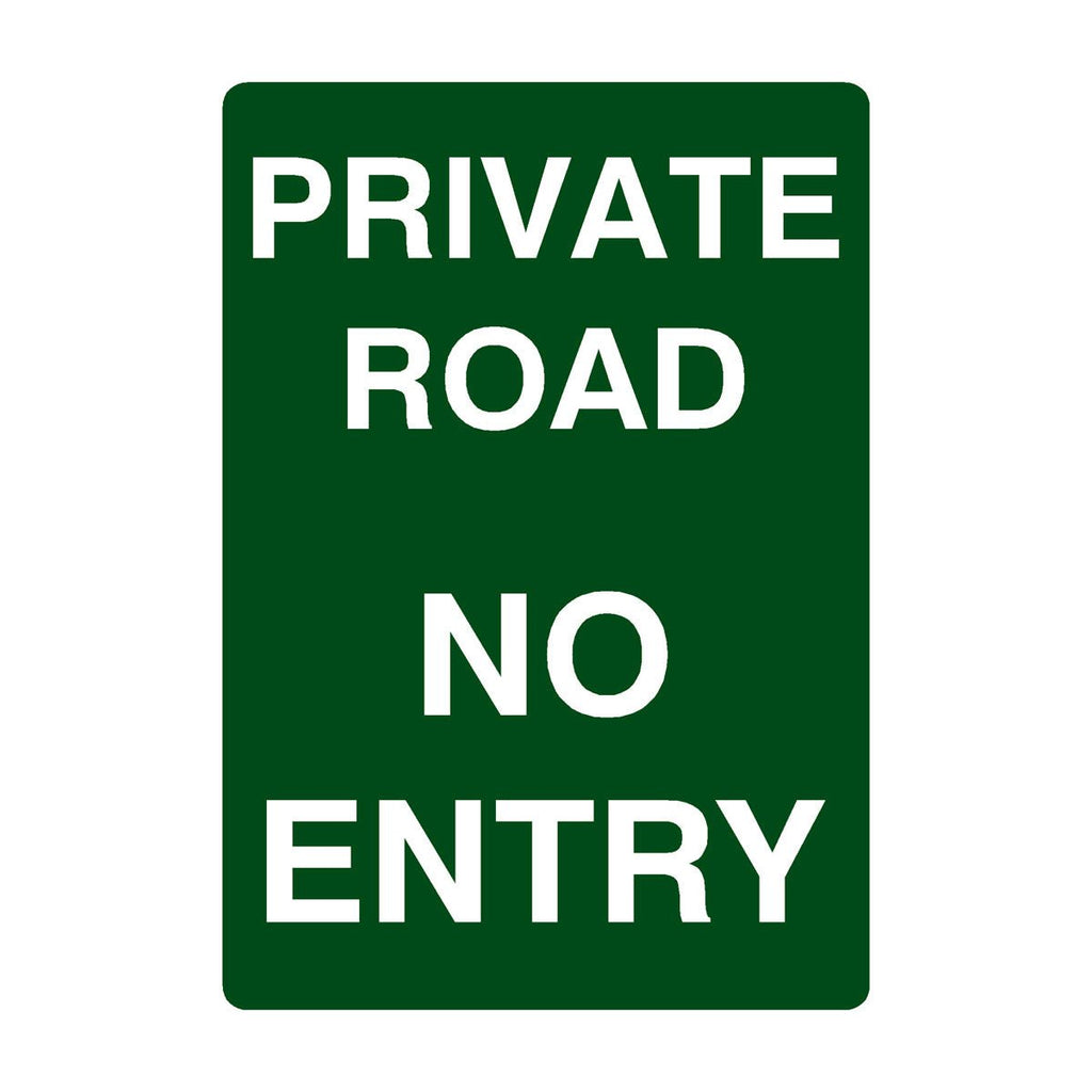 Private Road No Entry Portrait Sign - The Sign Shed