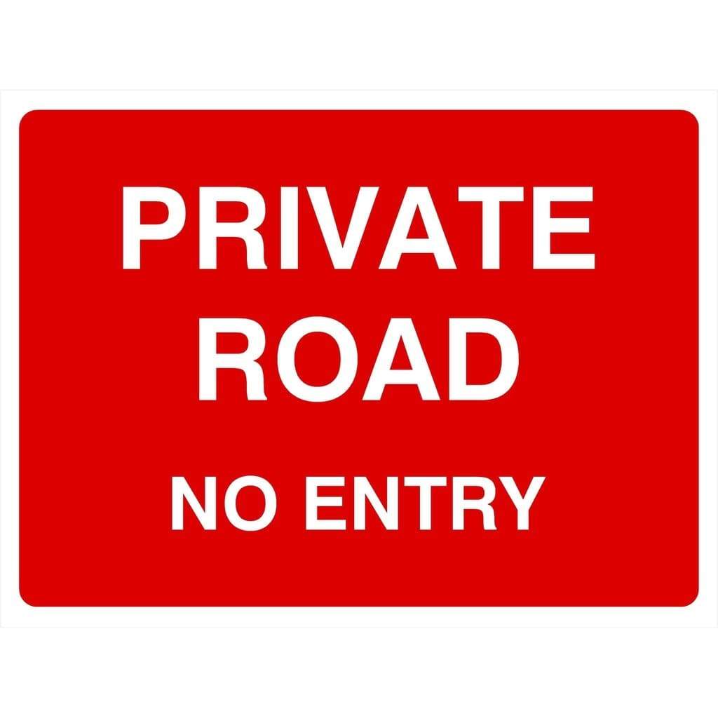 Private Road No Entry Sign - The Sign Shed