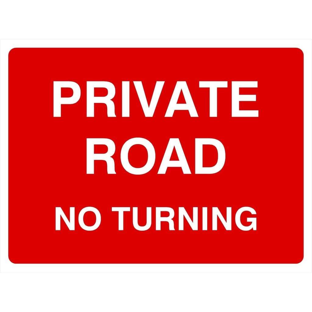 Private Road No Turning Sign - The Sign Shed