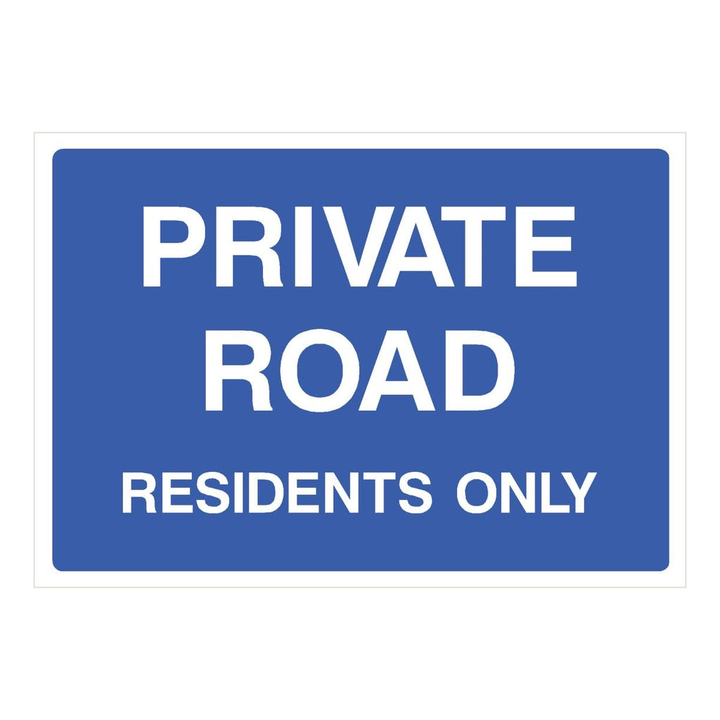 Private Road Residents Only Sign - The Sign Shed