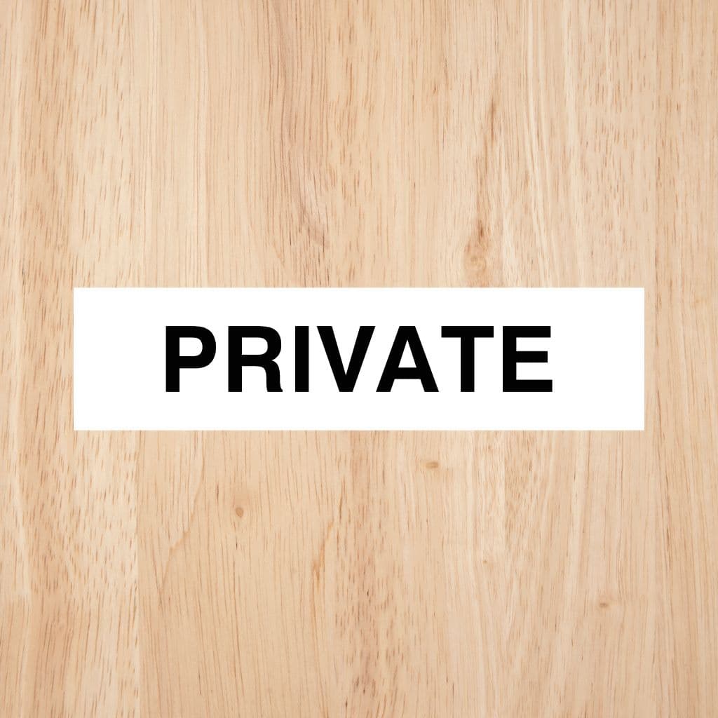 Private Sign Caps - The Sign Shed