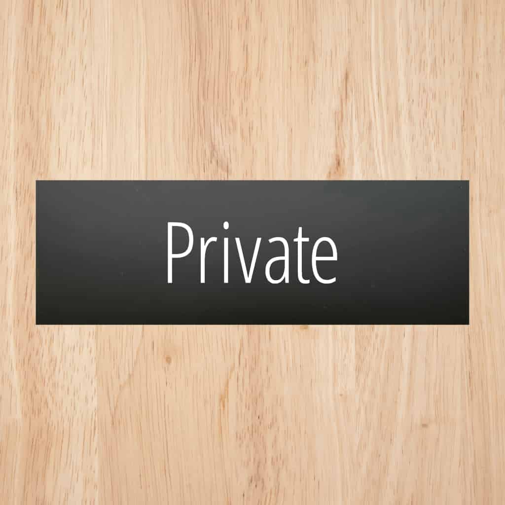 Private Sign Midnight Black Landscape - The Sign Shed