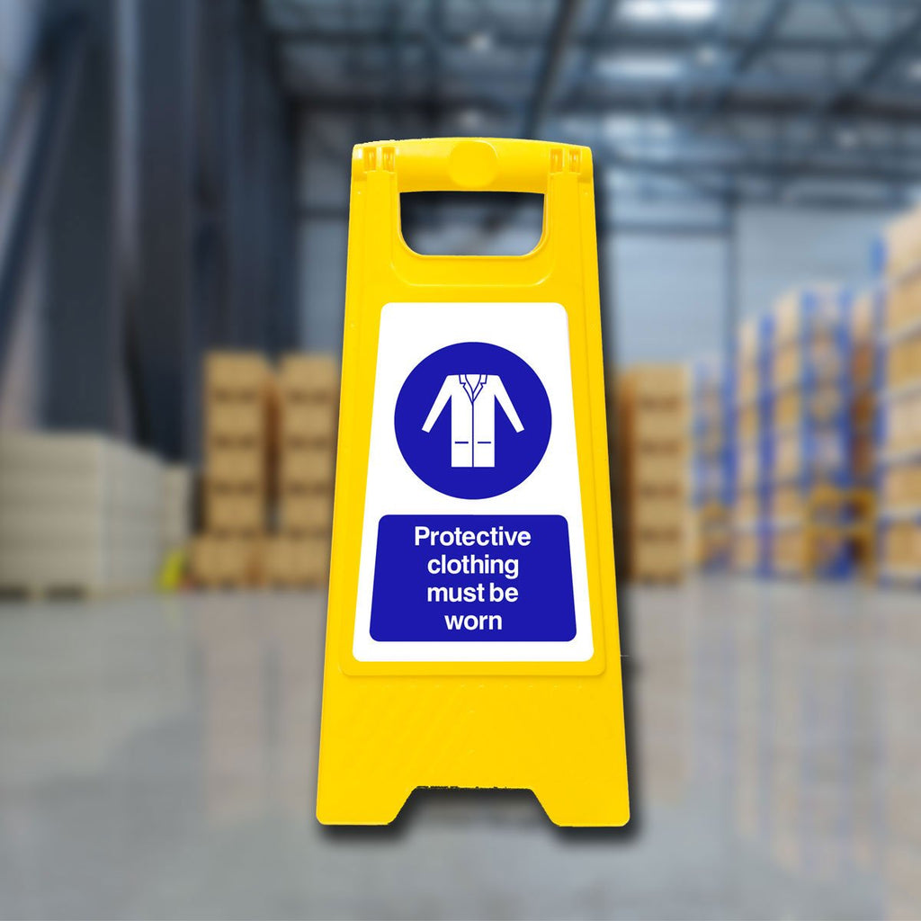 Protective Clothing Must Be Worn Freestanding A Board Sign - The Sign Shed