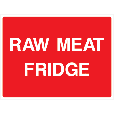 Raw Meat Fridge Sign - The Sign Shed