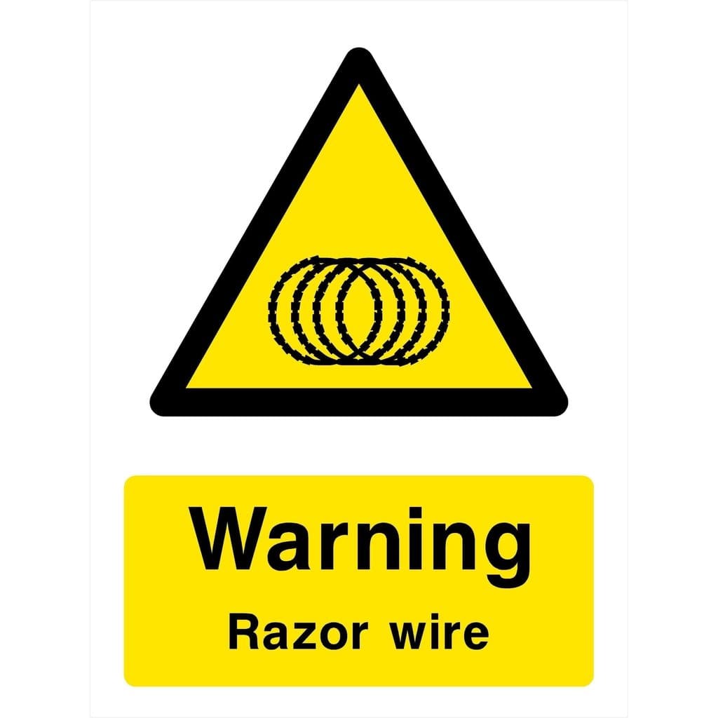 Razor Wire Sign - The Sign Shed
