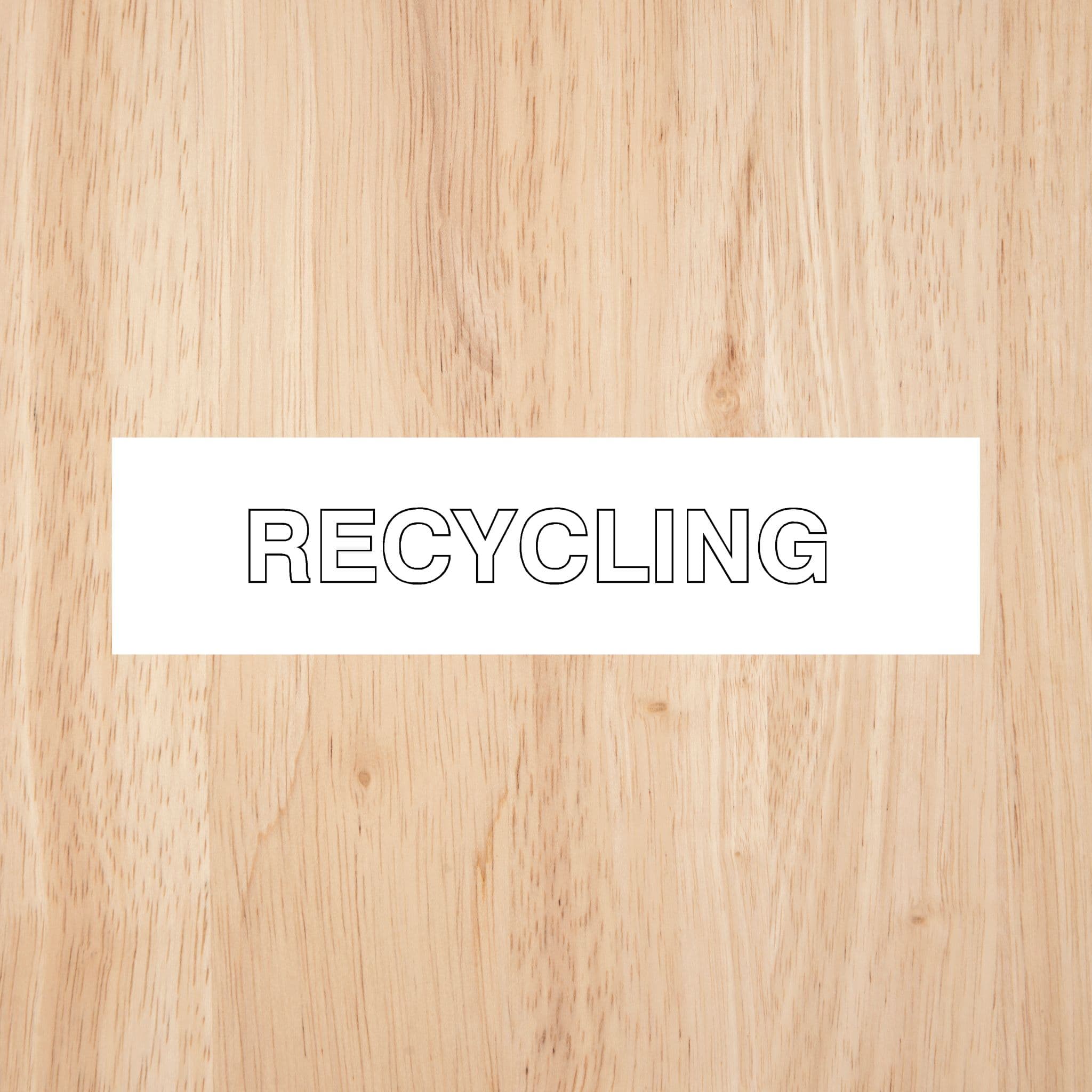 Recycling Sign CAPS - The Sign Shed