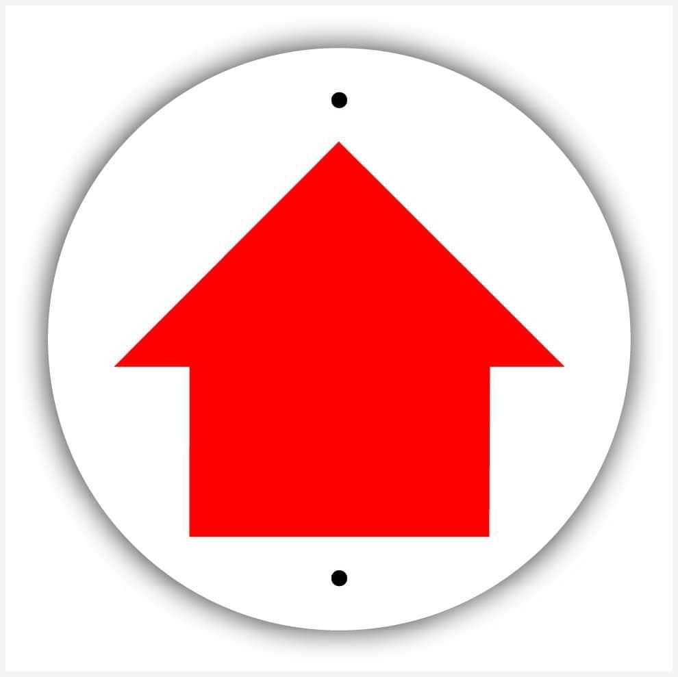 Red Arrow Waymarker sign - The Sign Shed