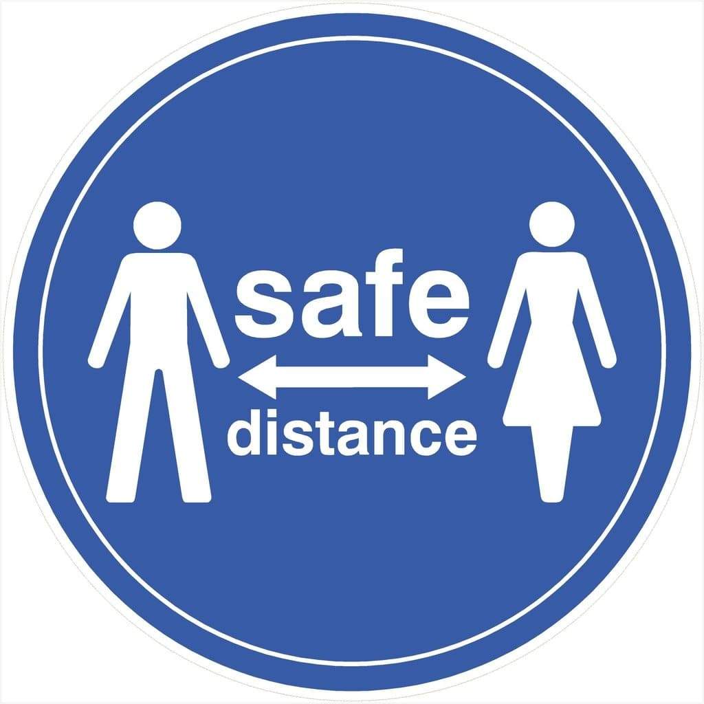 Safe Distance Floor Sticker - The Sign Shed