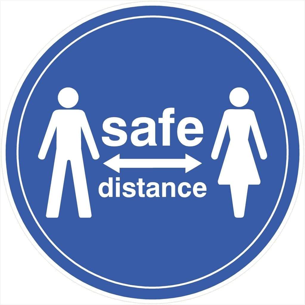 Safe Distance Floor Sticker