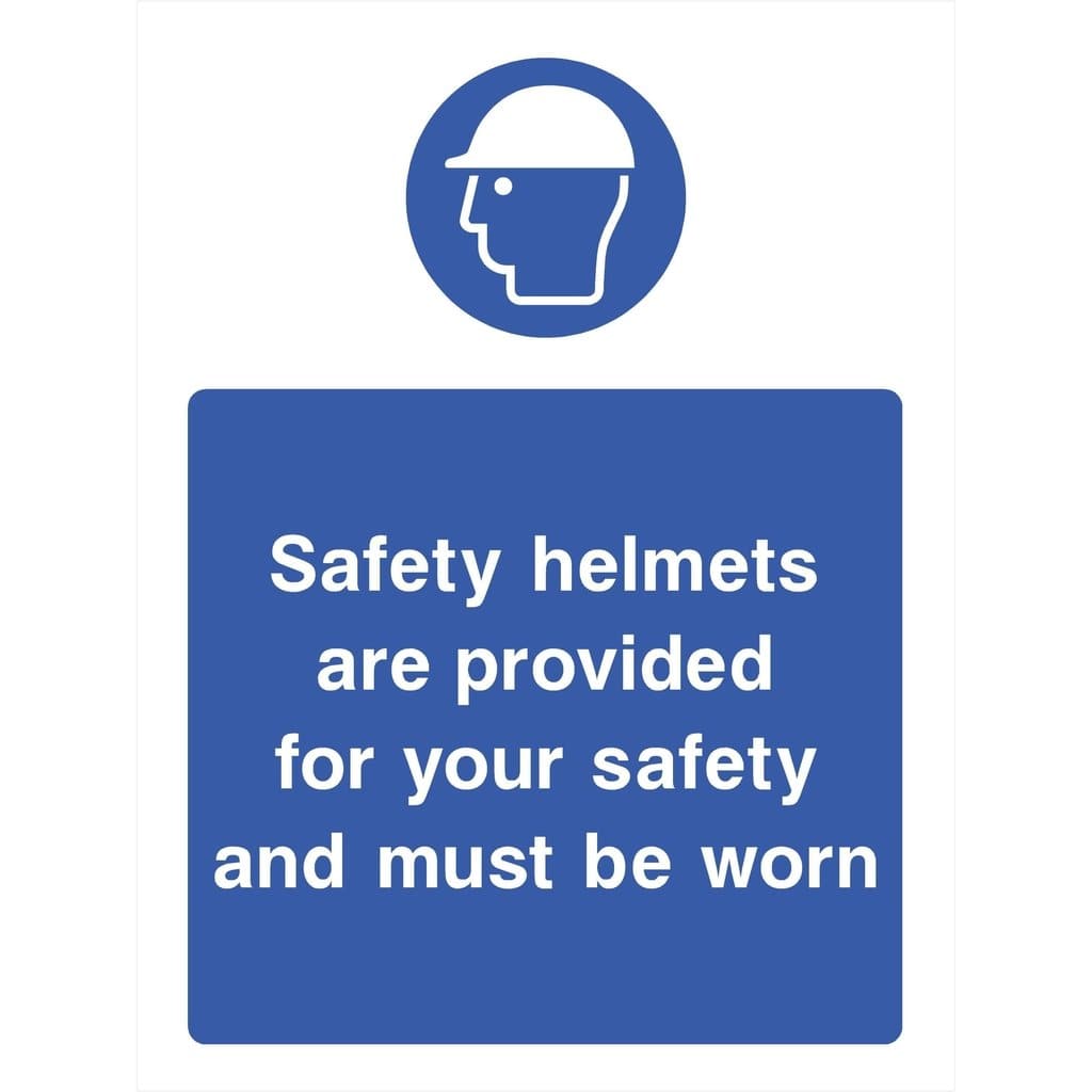 Safety Helmets Are Provided For Your Safety Sign - The Sign Shed