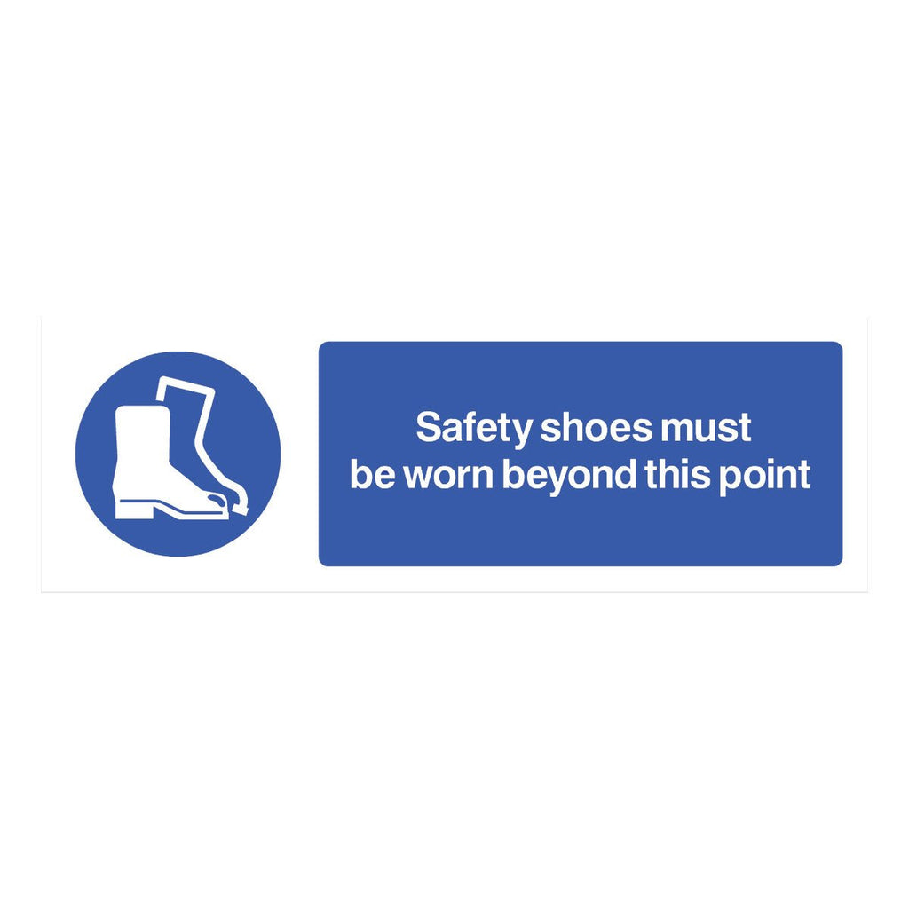 Safety Shoes Must Be Worn Beyond This Point Sign - The Sign Shed