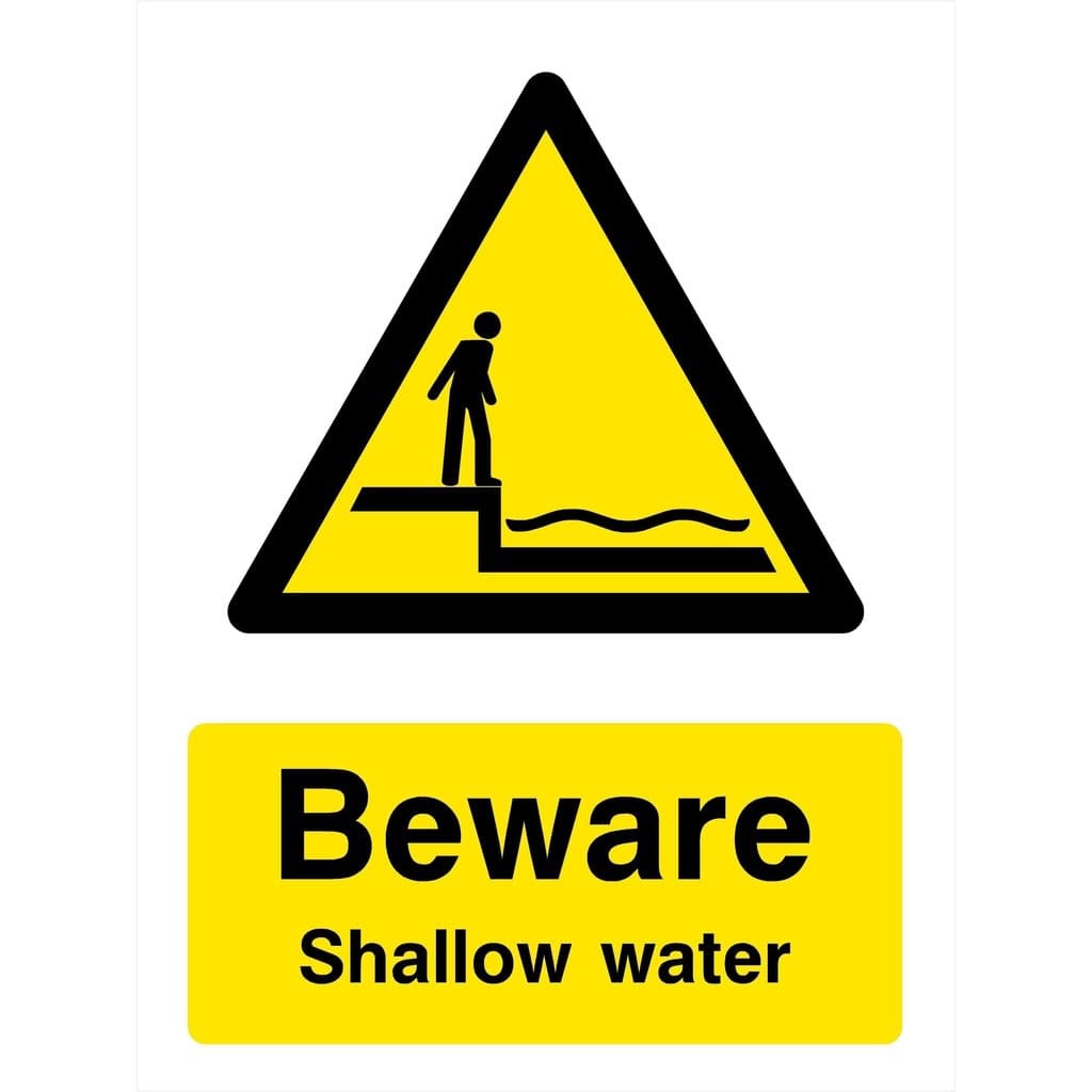 Shallow Water Sign - The Sign Shed